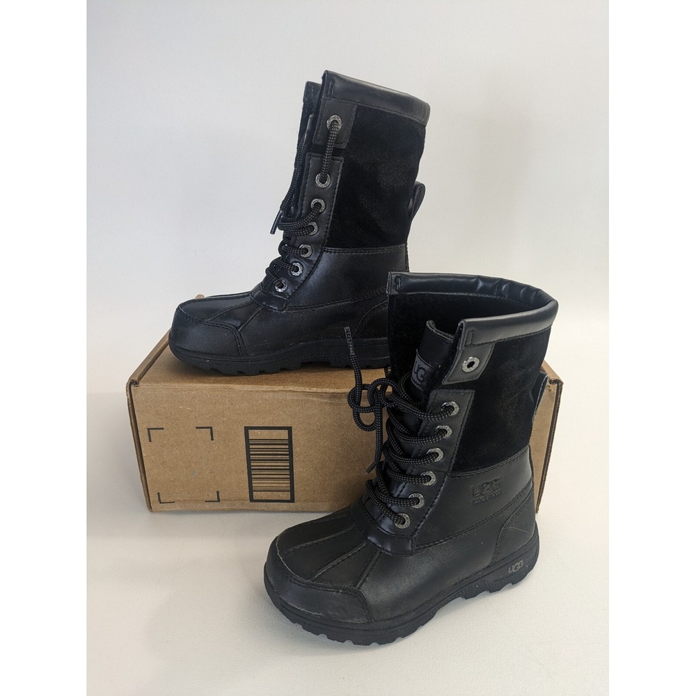 UGG Unisex-Child Butte Ii Cwr Boot, Black, 12
